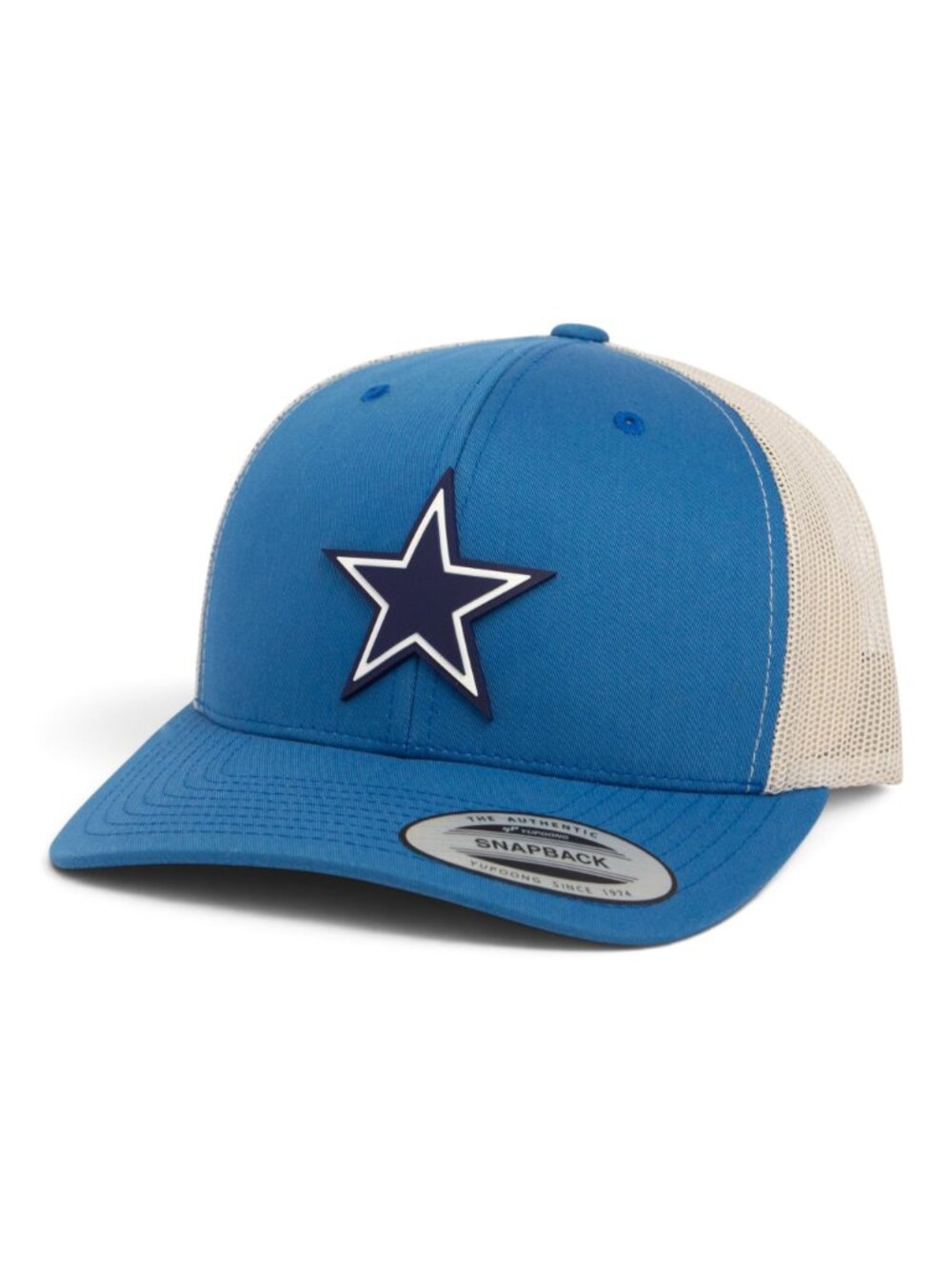 Dallas Cowboys 3D YP Snapback Trucker Hat- Steel Blue/ Silver